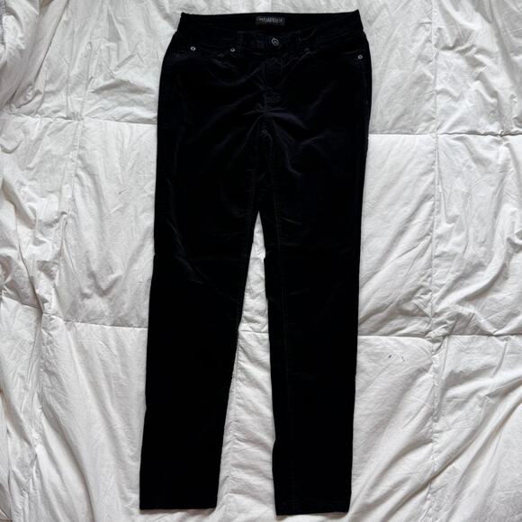 aeropostale Black velour skinny pants sz 8 long emo mall goth scene - Picture 4 of 8